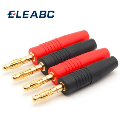 4 stücke Neue 4mm Stecker Gold Überzogene Musikalische Lautsprecher Kabel Draht Pin Banana Stecker