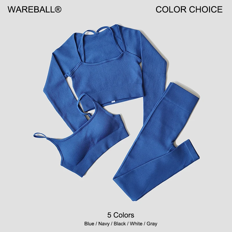 Wareball nahtlose Workout Crop Top Sport Leggings sexy Top BH Yoga Outfits für Frauen Sportswear Sport bekleidung Gym Sets Image