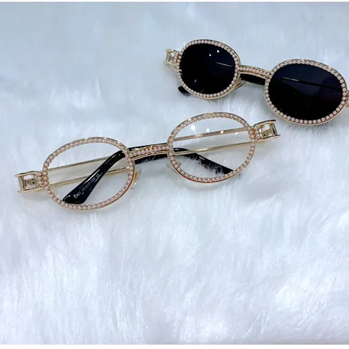 Blu-ray Schutz Sonnenbrille frauen Heißer verkauf runde vintage sonnenbrille Perle luxus