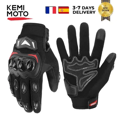 KEMiMOTO Motorrad Handschuhe Atmungs Radfahren Mountainbike Guantes Motocross Touchscreen Moto