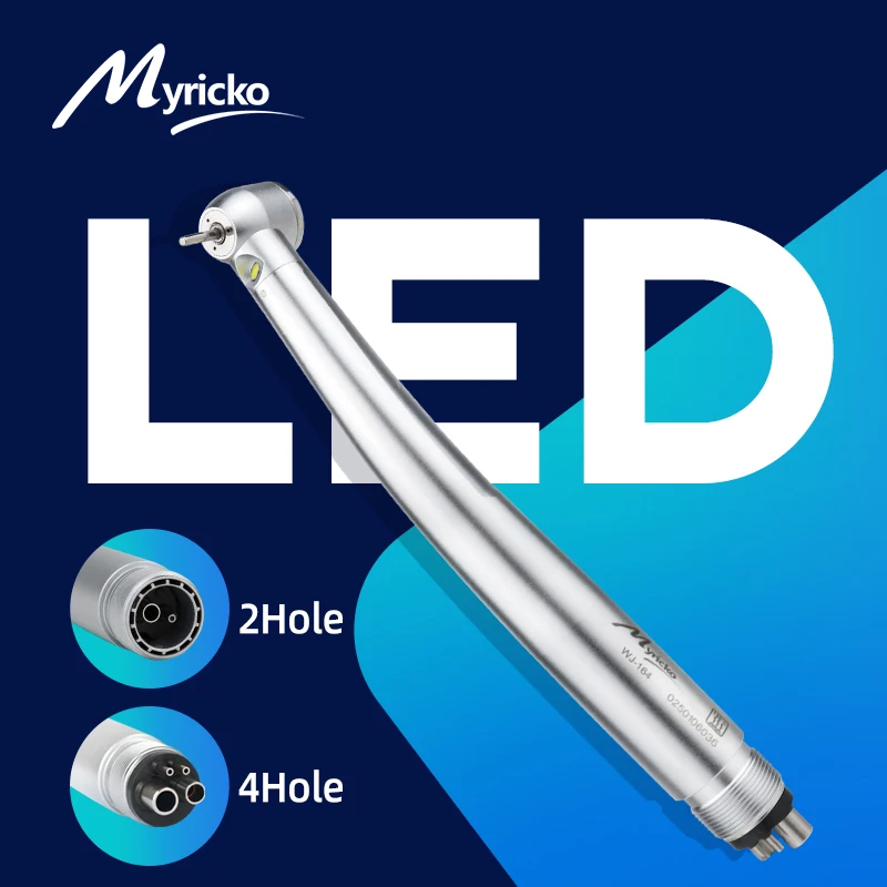 Dental LED High Speed Handstück Rotation Standard Kopf Air Turbine E-Generator Keramik Lager Zahnarzt Tipps Triple Wasser Spray Image