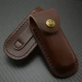 1 stück Braun Mantel für Folding Messer Mantel Holster Echt Leder Messer Fall Die Erste Boden Leder