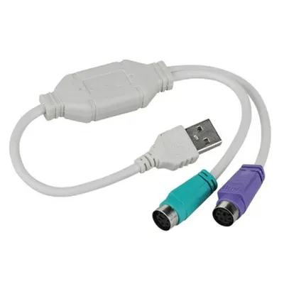 1PC USB Stecker Auf PS/2 PS2 Buchse Konverter Kabel Konverter Adapter Tastatur PC Hardware Kabel & Image