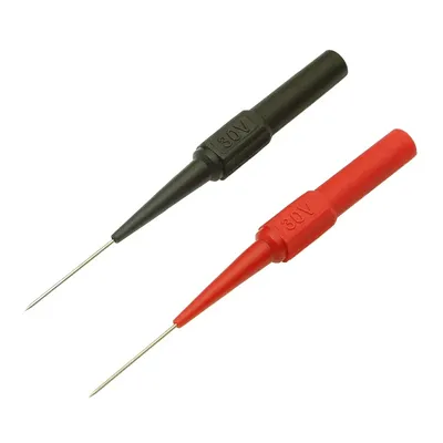 2 stücke Isolierung Piercing Nadel Nicht-destruktiv Multimeter Test Sonden Rot/Schwarz 30V-60V Für