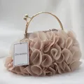 Luxus Satin Blumen Braut Party Abend Clutch Tasche Frauen Hochzeit Geldbörsen und Handtaschen kleine