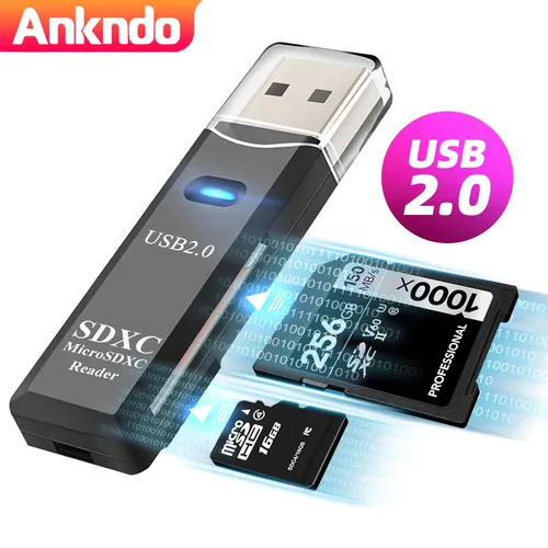 2 In 1 TF SD Kartenleser USB 2 0 Kartenleser Micro Sd Karte Zu Usb Adaper Smart Kartenleser Flash