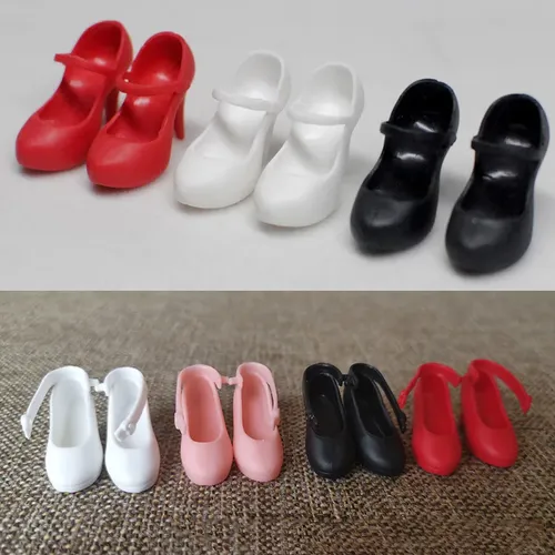 HOUZIWA Blyth Puppe Schuhe Kunststoff Hohe Ferse Schuhe Für Momoko Licca barbes 1/6 Puppen