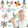 Babys pielzeug 1 2 3 Jahre montessori sensorische Entwicklung Rassel spielzeug Aktivität Silikon
