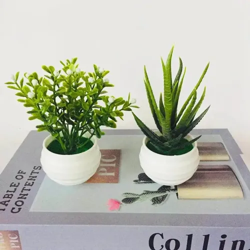 Mini künstliche Aloe Pflanzen Bonsai kleine simulierte Baum Topfpflanzen gefälschte Blumen Büro