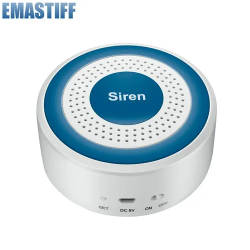 Wireless RF 433MHz mini Alarm Sirene Sound & Licht Indoor strobe sirene 100DB Horn Sirene für Tuya