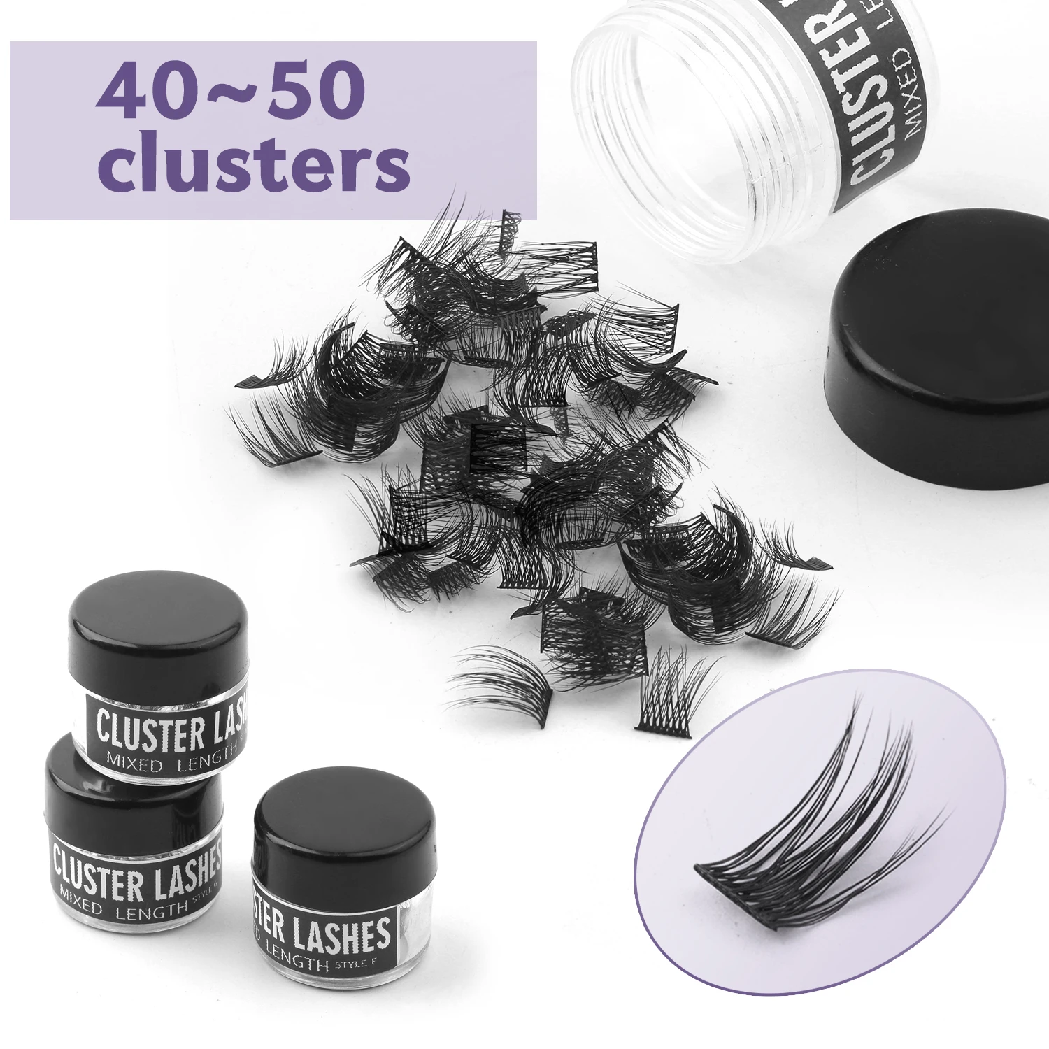 40-50 cluster Lashes Individuelle Nesura Wimpern Handgemachte Segment Wimpern ProfessionalFaux Cils Individuel Image