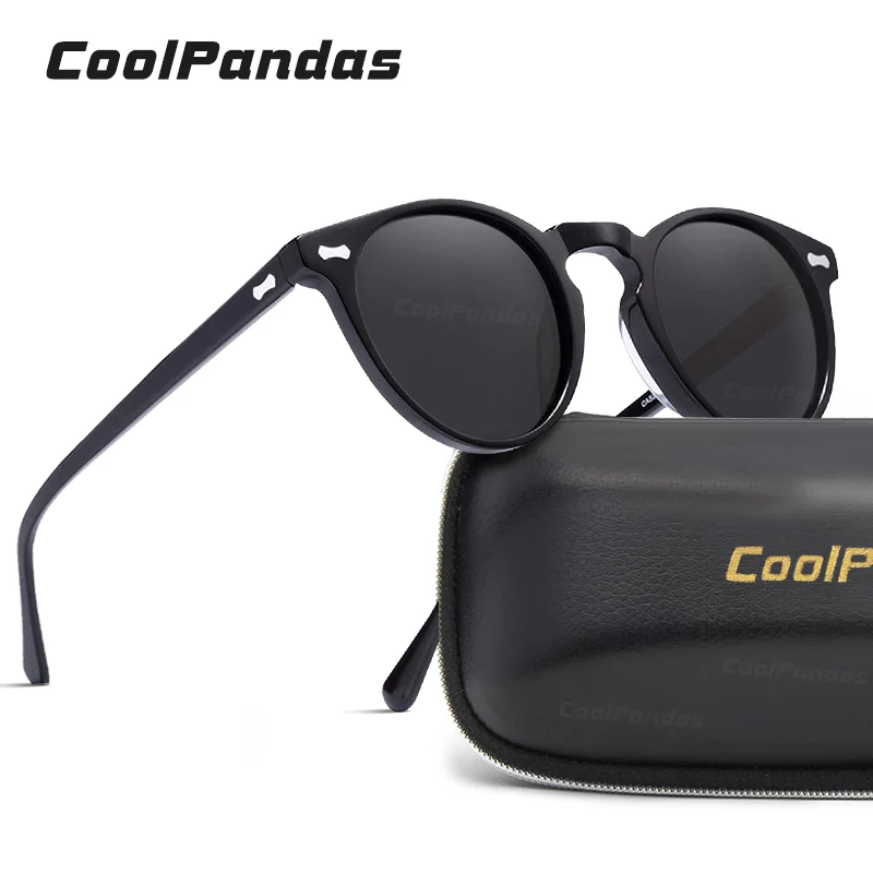 Mode runde tr90 Rahmen Vintage polarisierte Sonnenbrille für Männer fahren Retro Frauen Sonnenbrille uv400 Tee Lunette de Soleil Homme Image