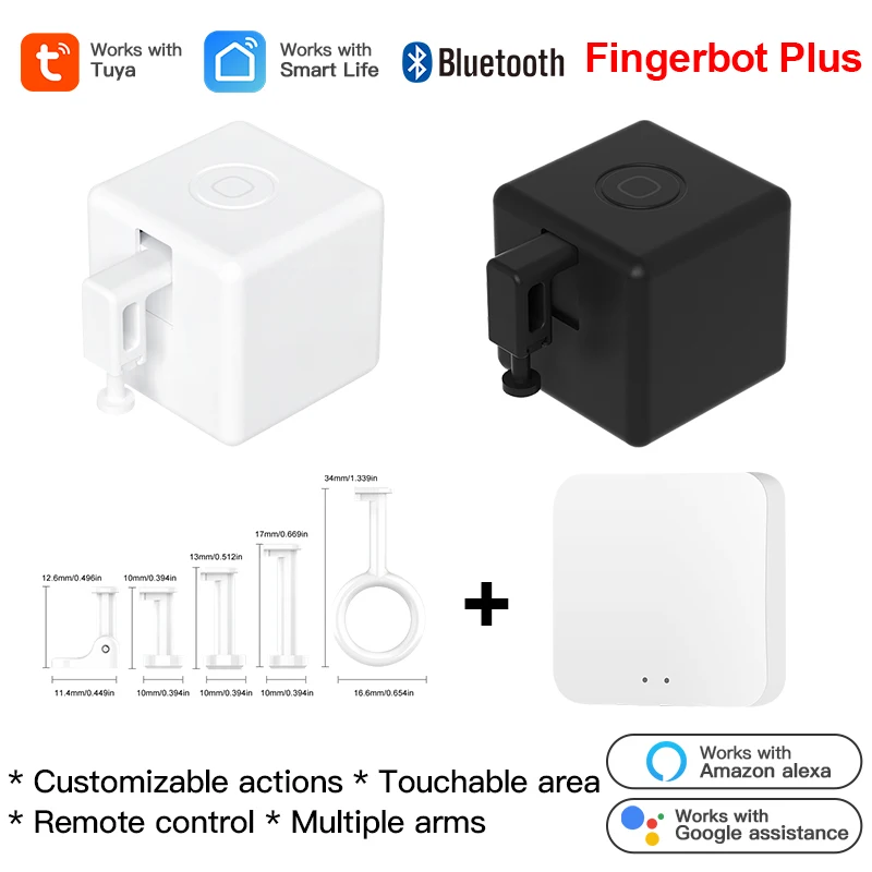 Tuya Bluetooth Smart Fingerbot Schalter Fingerbot Taste Drücker Fernbedienung Smart Home für Alexa Google Assistent Sprachsteuerung Image