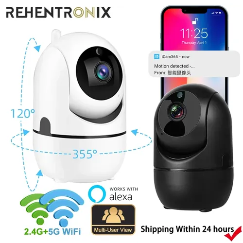 Indoor WiFi IP Kamera Drahtlose Überwachungskamera Hause 1080P PTZ Auto Tracking Babyphone Alexa