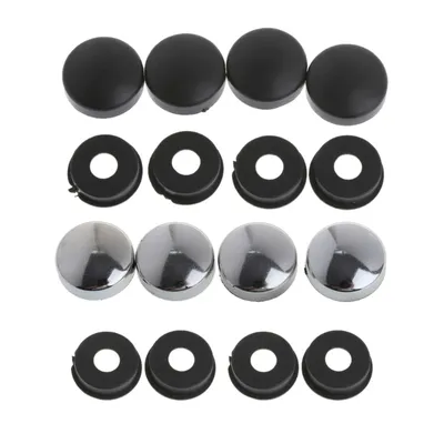 8 Pcs ABS Chrome Kennzeichen Rahmen Schraube Mutter Caps + Bolzen Abdeckung Set Für Auto Lkw