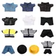 20cm Puppe Kleidung Miniatur Hut Puppe Jeans Shorts Outfits Overalls hand gefertigte Jacke Hosen für