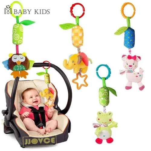 Baby Rassel Spielzeug Kinder Tinkle Hand Glocke Plüsch Kinderwagen hängen Stofftier Rasseln