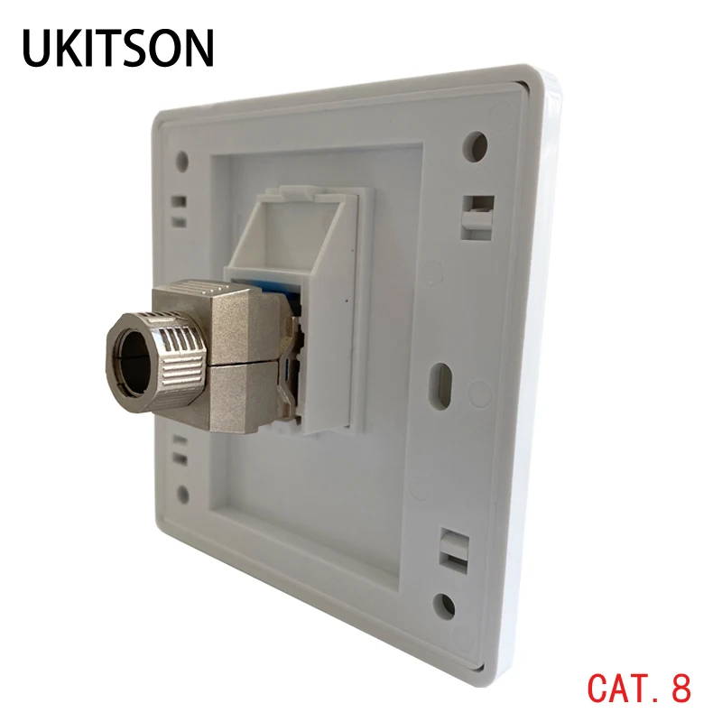 1 Port CAT8 CAT 7 RJ45 Wand Panel CAT.7 LAN Frontplatte CAT.8 Netzwerk Buchse Für Vention UGREEN 40 Gbit/s Super Speed Ethernet Kabel Image
