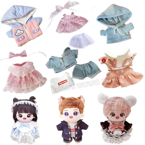 20cm Puppe Kleidung Zubehör Fit Idol Plüsch Puppe Kleidung der Pullover Stofftier Outfit für Korea