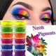 6 farben Lidschatten Pulver Matte Nude Wasserdichte Langlebige Neon Pigment Bunte Nail art Pulver