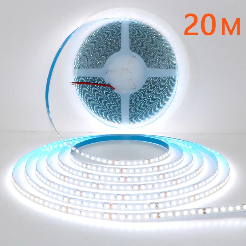 Einzelstreifen, 5 m, 10 m, 15 m, 20 m lang, DC24 V, 120 LEDs/m, Lichtleiste, flexibel, schneidbar, ganze Länge, ist 20 Meter weiche Lampenleiste