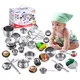 25 stücke Mini-Küchen utensilien Spielzeug für Kinder Mädchen Edelstahl kann Lebensmittel kochen
