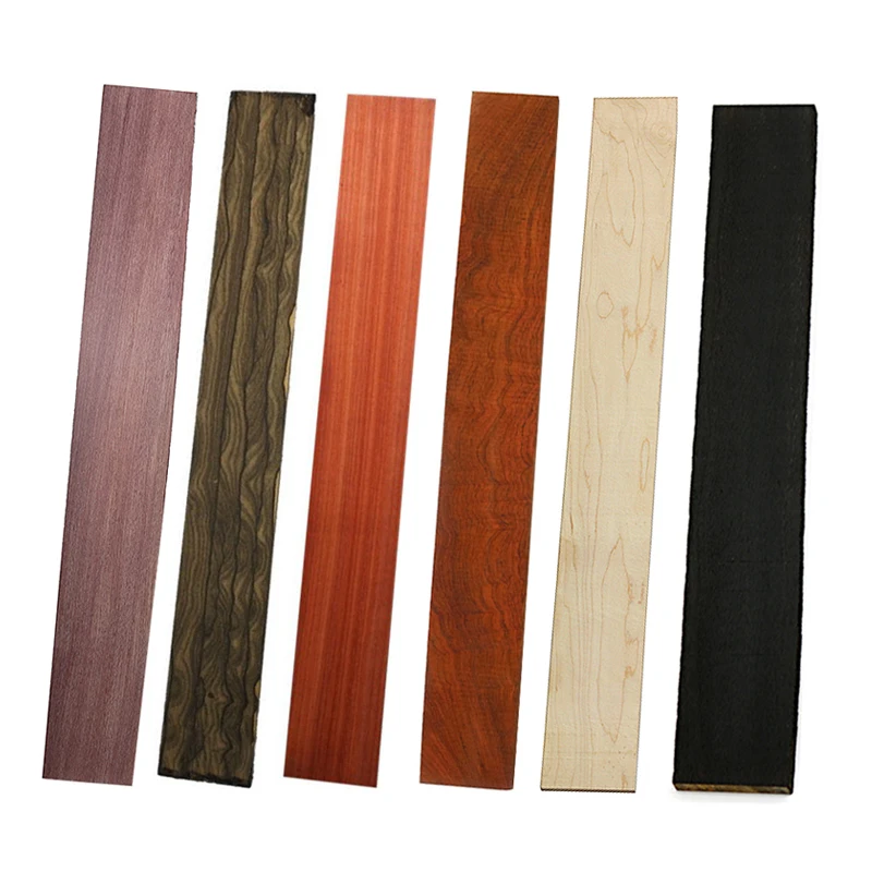 Gitarren-Griffbrett, Ebenholz, Wenge, Rose Padauk, Zirikote, Ahorn, Cocobollo, Katalox, Granadillo, Herstellungsmaterial, Griffbrett, 520 x 70 x 8 mm Image
