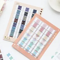 8 blätter Morandi Farbe Index Aufkleber Selbst Klebe Kategorisiert Label Tag Marker Papier für