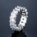 ZAKOL Mode Luxus AAA Baguette Zirkonia Hochzeit Ringe für Frauen T Form Stein Partei Schmuck