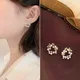 Exquisite Kristall Blume Schmetterling Ohrringe Für Frauen Korea Mode Zirkon Perle Stud Ohrring