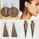 Neue Retro Böhmischen Holz Ohrringe für Frauen Trendy Natürliche Holz Erklärung Ohrringe