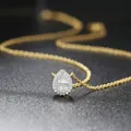 Kpop Anhänger Halsketten für Frauen Wasser tropfen Kristall Frauen Choker Kette Gold Farbe Hochzeit