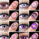 AMARA Farbe Kontaktlinsen Für Augen 2 stücke Anime Cosplay Farbige Linsen Blau Verrückte Halloween