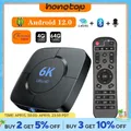 Hongtop smart tv box android 12 4gb 32gb 64gb 2 4g/5ghz wifi android tv box 6k hdr media player 3d