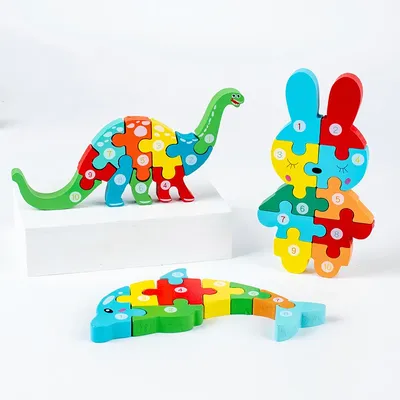 Montessori-Kleinkind-Puzzles aus Holz für Kinder, Montessori-Spielzeug für Kleinkinder im Alter von Image
