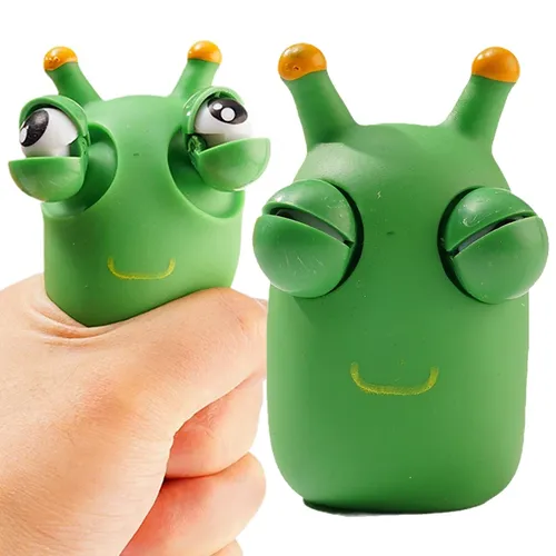 Lustige Augapfel Burst Squeeze Spielzeug Grün Auge Raupe Prise Spielzeug Erwachsene Kinder Stress