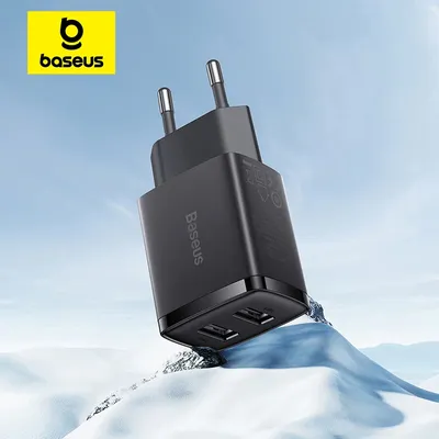 Baseus 10,5 W USB Reiseladegerät Mini Tragbarer Wandadapter Ladegerät Dual Port Telefon Aufladen Für iPhone Huawei Xiaomi