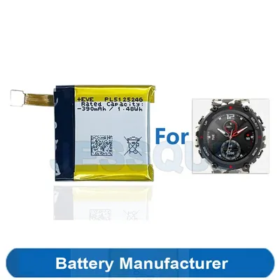 Original 390 mAh PL 512524 G PL 502524 V Batterie Für Huami Amazfit Tyrannosaurus T-rex Pro Verge Lite A1918 A1801 GTR A1808 Batterie Image