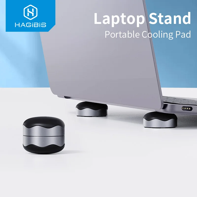 Hagibis Laptop-Ständer, magnetisch, tragbar, Kühlpad für MacBook, Laptop, Cool Ball, Wärmeableitung, rutschfestes Pad, Kühlerständer