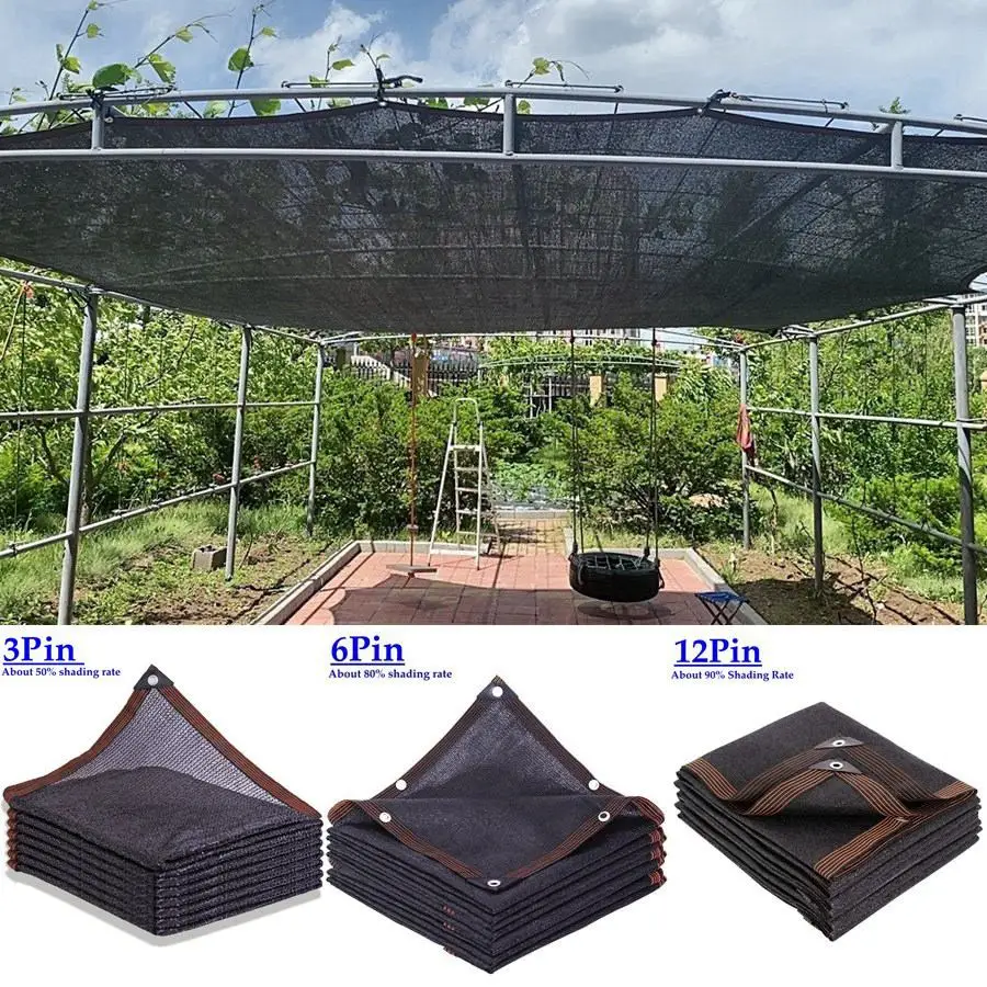 40 ~ 90 % Schattierung, schwarzes HDPE-Anti-UV-Sonnenschutznetz, Pavillonunterkunft, Außenpergola, Sonnenschutz, Landwirtschaft, Gewächshaus, Sonnenschutznetz Image
