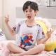 Kinder Sommer Baby Tops Kleinkind T-Shirts Nacht anzug Baby Homewear Junge setzt Mädchen Pyjama