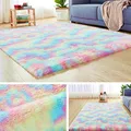 Regenbogen Teppich Gradienten Tie-färben Plüsch Teppich Wohnzimmer Tisch Pad Teppich Schlafzimmer