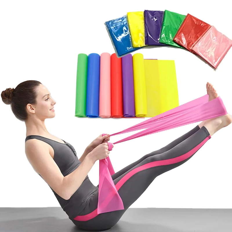 Yoga Pilates Stretch Widerstand Band Übung Fitness Band Training Elastische Übung Fitness Gummi 150 cm Naturkautschuk Gym