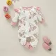 3-24 Monate Prinzessin Mädchen Frühling Herbst Stram pler rosa Langarm Overall Kleinkinder Baby