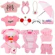 Rosa Serie Ente Puppe Kleidung Pullover Uniform Kawaii 30cm Lalafanfan Plüsch Puppe Kleidung Gläser