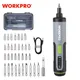 WORKPRO 3 6 V Akkuschrauber Kit USB Aufladbare Lithium-ionen Batterie LED Arbeit Licht