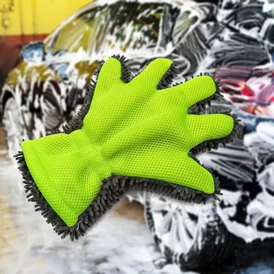 5-Finger Weiche Auto Waschen Handschuhe Reinigung Pinsel für Auto und Motorrad Waschen Trocknen
