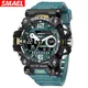 SMAEL Dual Display Männer Uhren Wasserdicht Sport Uhr Military Mann Alarm Stoppuhr Quarz Armbanduhr