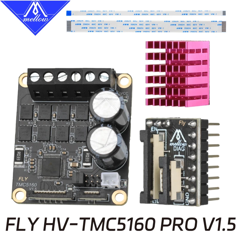Mellow Fly 24V/48V HV TMC5160 Pro V1.5 Schrittmotortreiber StepStick SPI Silent für Marlin / Klipper / RRF 3D-Druckerteile Image