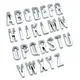 DIY 20mm hohe kleine 3d chrome dünne buchstaben zahlen selbst-adhesive Alphabet auto zubehör innen